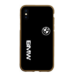 Чехол iPhone XS Max матовый BMW logo white auto