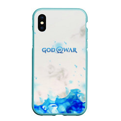 Чехол iPhone XS Max матовый Война богов синий огонь олимпа, цвет: 3D-мятный