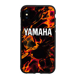 Чехол iPhone XS Max матовый Yamaha red lava