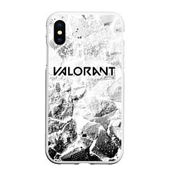 Чехол iPhone XS Max матовый Valorant white graphite, цвет: 3D-белый