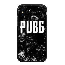 Чехол iPhone XS Max матовый PUBG black ice, цвет: 3D-черный
