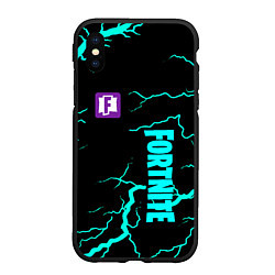 Чехол iPhone XS Max матовый Fortnite storm games