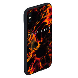 Чехол iPhone XS Max матовый Half-Life red lava, цвет: 3D-черный — фото 2