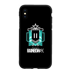 Чехол iPhone XS Max матовый Rainbow six ubisoft games, цвет: 3D-черный