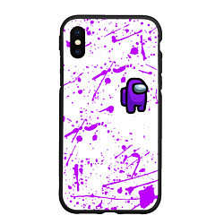 Чехол iPhone XS Max матовый Among us neon colors game