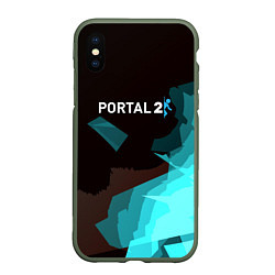 Чехол iPhone XS Max матовый Portal abstraction game valve