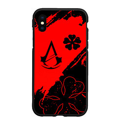 Чехол iPhone XS Max матовый Assassins Creed logo clewer