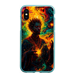 Чехол iPhone XS Max матовый Огненный монах