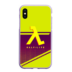 Чехол iPhone XS Max матовый Half life geometry valve logo