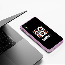 Чехол iPhone XS Max матовый Том Кленси радуга онлайн гейм, цвет: 3D-сиреневый — фото 2