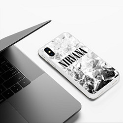 Чехол iPhone XS Max матовый Nirvana white graphite, цвет: 3D-белый — фото 2