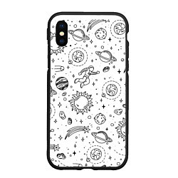 Чехол iPhone XS Max матовый Космически