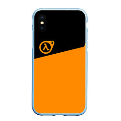 Чехол iPhone XS Max матовый Half life orange game