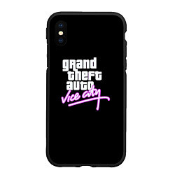 Чехол iPhone XS Max матовый GTA vice city logo