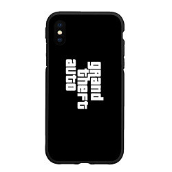 Чехол iPhone XS Max матовый Grand theft auto logo