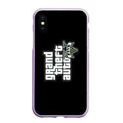 Чехол iPhone XS Max матовый GTA5 logo game rockstar