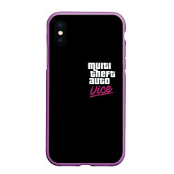 Чехол iPhone XS Max матовый GTA vice city game