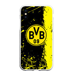 Чехол iPhone XS Max матовый Borussia fc краски