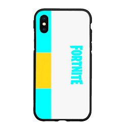 Чехол iPhone XS Max матовый Fortnite geometry color