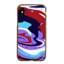 Чехол iPhone XS Max матовый Клякса абстракция