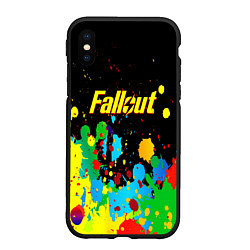 Чехол iPhone XS Max матовый Fallout цветные краски