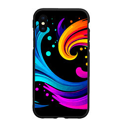 Чехол iPhone XS Max матовый Joy wave - ai art fantasy