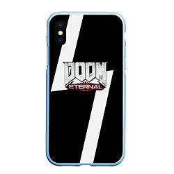 Чехол iPhone XS Max матовый Doom eternal geometry white