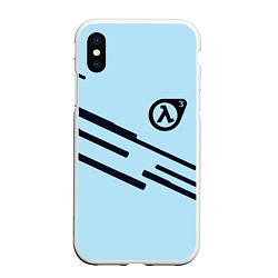 Чехол iPhone XS Max матовый Half life geometry steel