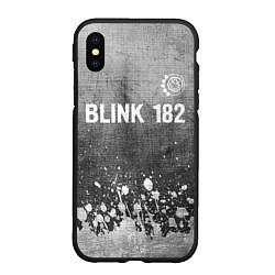 Чехол iPhone XS Max матовый Blink 182 - grey gradient посередине, цвет: 3D-черный