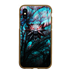 Чехол iPhone XS Max матовый The Witcher logo night