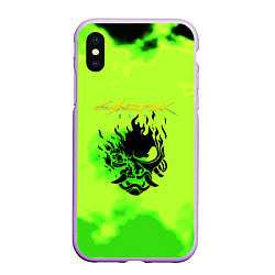 Чехол iPhone XS Max матовый Cyberpunk кислотный