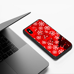 Чехол iPhone XS Max матовый Elder Scrolls winter steel, цвет: 3D-черный — фото 2