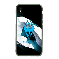 Чехол iPhone XS Max матовый The Elder Scrolls краски текстура