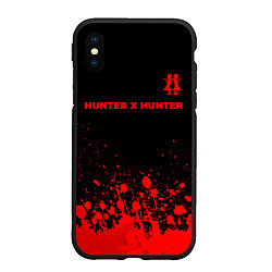 Чехол iPhone XS Max матовый Hunter x Hunter - red gradient посередине