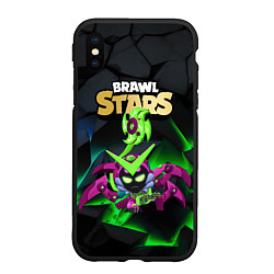 Чехол iPhone XS Max матовый Brawl Stars вирус Чарли