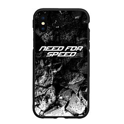 Чехол iPhone XS Max матовый Need for Speed black graphite