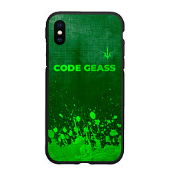 Чехол iPhone XS Max матовый Code Geass - green gradient посередине