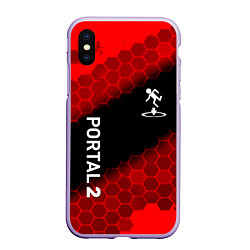 Чехол iPhone XS Max матовый Portal hexagon pattern