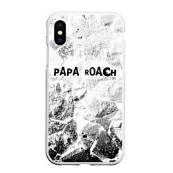 Чехол iPhone XS Max матовый Papa Roach white graphite, цвет: 3D-белый