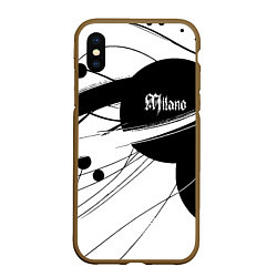 Чехол iPhone XS Max матовый Milano - fashion abstraction, цвет: 3D-коричневый