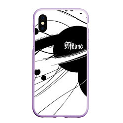 Чехол iPhone XS Max матовый Milano - fashion abstraction, цвет: 3D-сиреневый