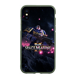 Чехол iPhone XS Max матовый Темный ультрамарин Warhammer 40000 space marine 2