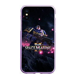 Чехол iPhone XS Max матовый Темный ультрамарин Warhammer 40000 space marine 2