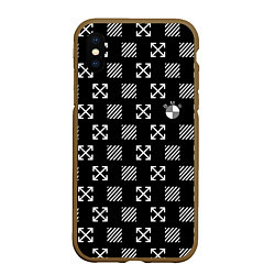 Чехол iPhone XS Max матовый BMW pattern