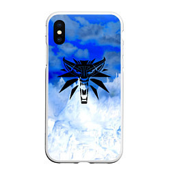 Чехол iPhone XS Max матовый The Witcher logo winter