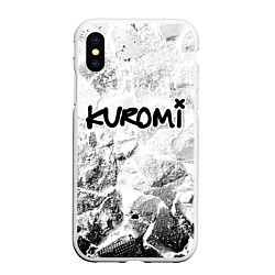 Чехол iPhone XS Max матовый Kuromi white graphite, цвет: 3D-белый