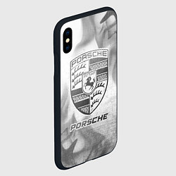 Чехол iPhone XS Max матовый Porsche - white gradient, цвет: 3D-черный — фото 2