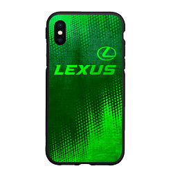 Чехол iPhone XS Max матовый Lexus - green gradient посередине