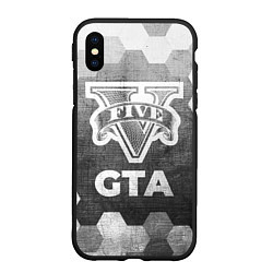 Чехол iPhone XS Max матовый GTA - grey gradient