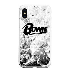 Чехол iPhone XS Max матовый David Bowie white graphite, цвет: 3D-белый